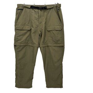 The North Face Mens XXL Pants Convertible Belted Nylon Green Cargo Outdoor